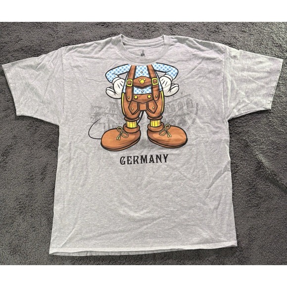 Disney Parks Epcot World Showcase Germany Shirt Gray Body Graphic Overall XXL - Picture 1 of 13